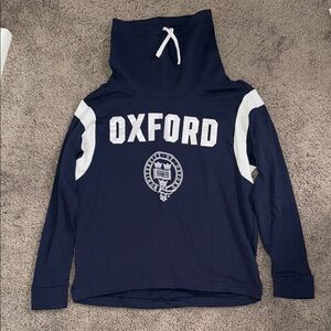 Victoria's Secret PINK Navy and White Oxford Hoodie
